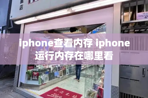 iphone查看内存 iphone运行内存在哪里看