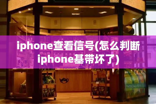 iphone查看信号(怎么判断iphone基带坏了)-第1张图片-星选测评