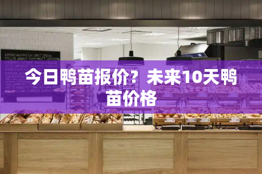 今日鸭苗报价？未来10天鸭苗价格