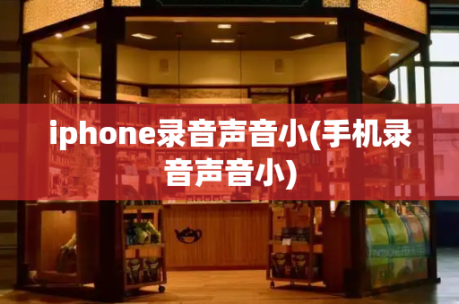 iphone录音声音小(手机录音声音小)-第1张图片-星选测评