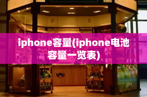 iphone容量(iphone电池容量一览表)