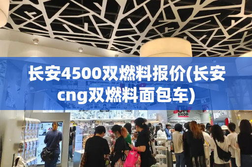 长安4500双燃料报价(长安cng双燃料面包车)