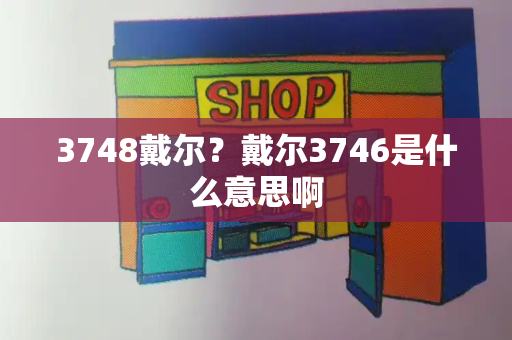 3748戴尔？戴尔3746是什么意思啊