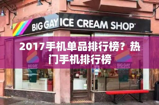 2017手机单品排行榜？热门手机排行榜