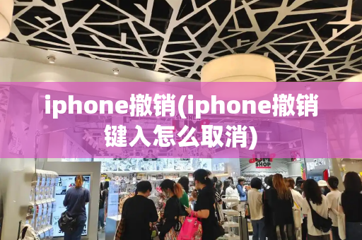 iphone撤销(iphone撤销键入怎么取消)