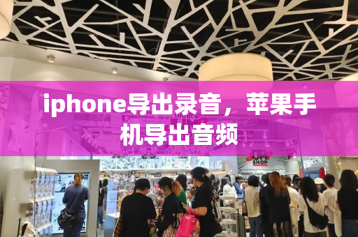 iphone导出录音，苹果手机导出音频