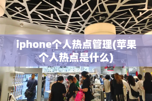 iphone个人热点管理(苹果个人热点是什么)