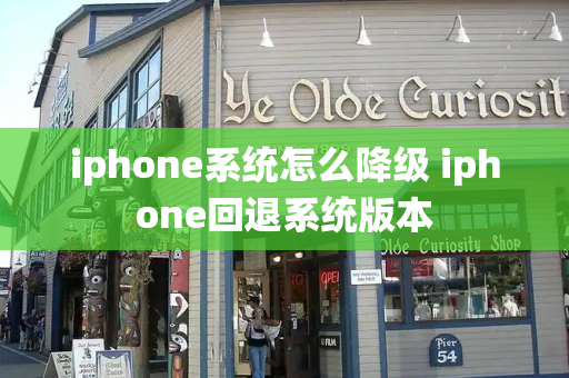 iphone系统怎么降级 iphone回退系统版本-第1张图片-星选值得买