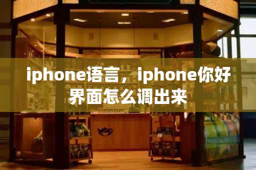 iphone语言，iphone你好界面怎么调出来