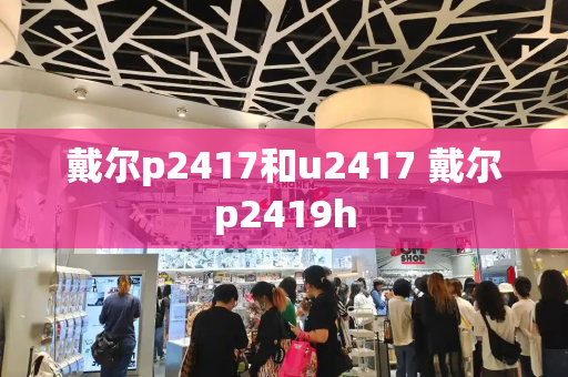 戴尔p2417和u2417 戴尔p2419h-第1张图片-星选测评