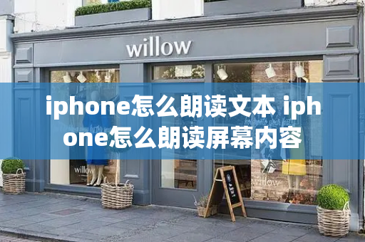 iphone怎么朗读文本 iphone怎么朗读屏幕内容