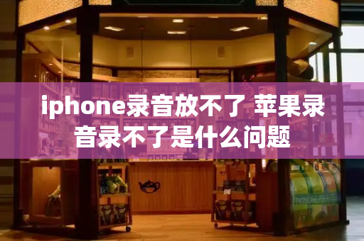 iphone录音放不了 苹果录音录不了是什么问题