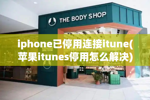 iphone已停用连接itune(苹果itunes停用怎么解决)