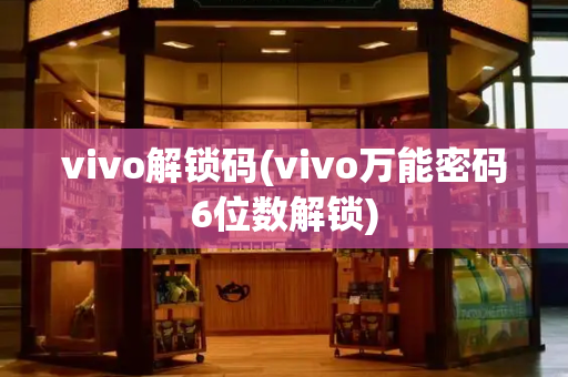 vivo解锁码(vivo万能密码6位数解锁)