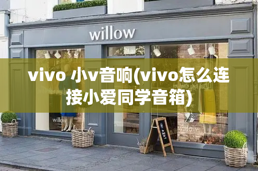 vivo 小v音响(vivo怎么连接小爱同学音箱)