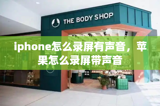 iphone怎么录屏有声音，苹果怎么录屏带声音-第1张图片-星选测评