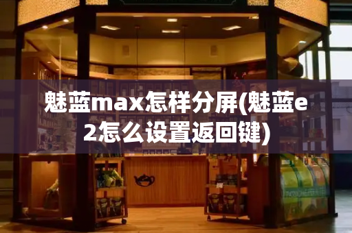 魅蓝max怎样分屏(魅蓝e2怎么设置返回键)