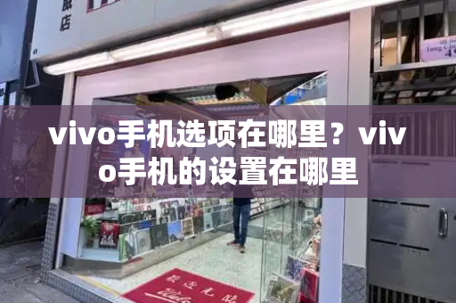 vivo手机选项在哪里？vivo手机的设置在哪里-第1张图片-星选值得买