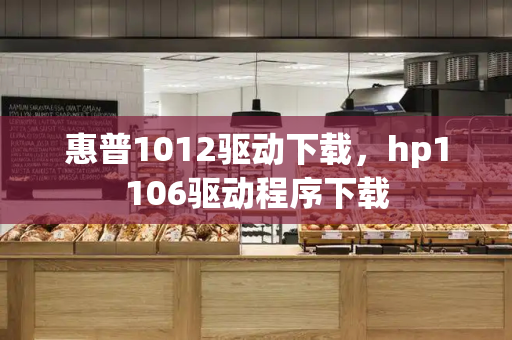 惠普1012驱动下载，hp1106驱动程序下载-第1张图片-星选测评