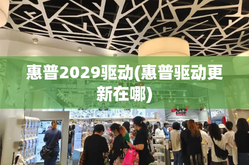 惠普2029驱动(惠普驱动更新在哪)