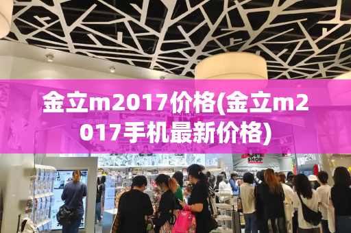 金立m2017价格(金立m2017手机最新价格)