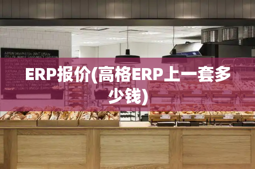 ERP报价(高格ERP上一套多少钱)-第1张图片-星选测评