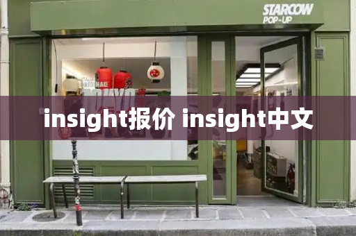 insight报价 insight中文-第1张图片-星选测评