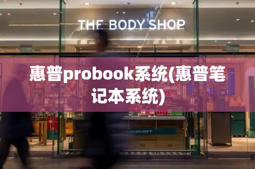 惠普probook系统(惠普笔记本系统)-第1张图片-星选测评