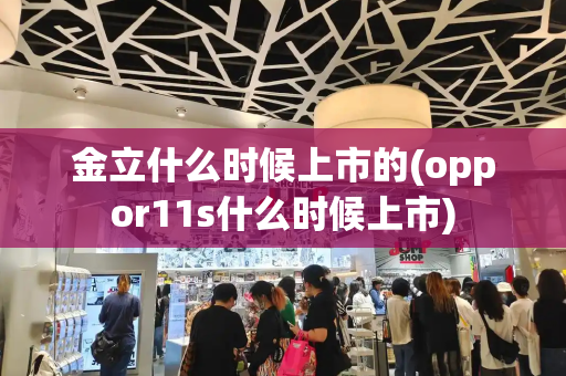 金立什么时候上市的(oppor11s什么时候上市)