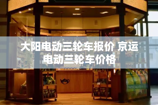 大阳电动三轮车报价 京运电动三轮车价格