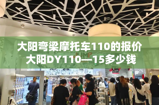 大阳弯梁摩托车110的报价 大阳DY110—15多少钱-第1张图片-星选测评