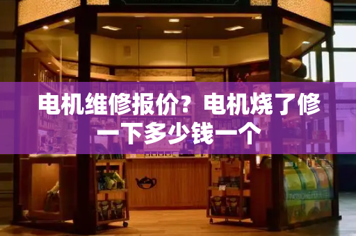 电机维修报价？电机烧了修一下多少钱一个