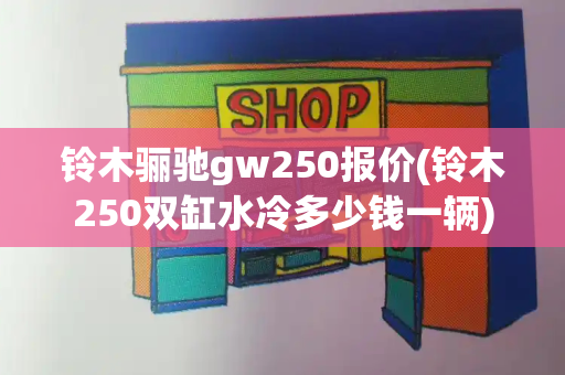 铃木骊驰gw250报价(铃木250双缸水冷多少钱一辆)