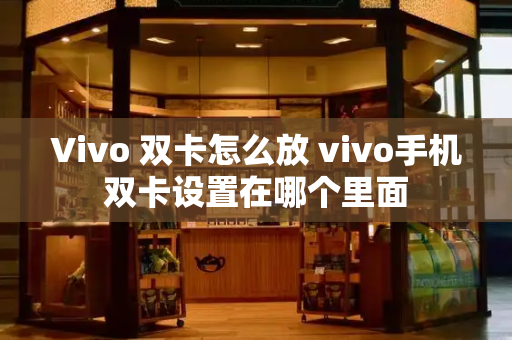 Vivo 双卡怎么放 vivo手机双卡设置在哪个里面-第1张图片-星选测评