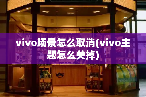 vivo场景怎么取消(vivo主题怎么关掉)