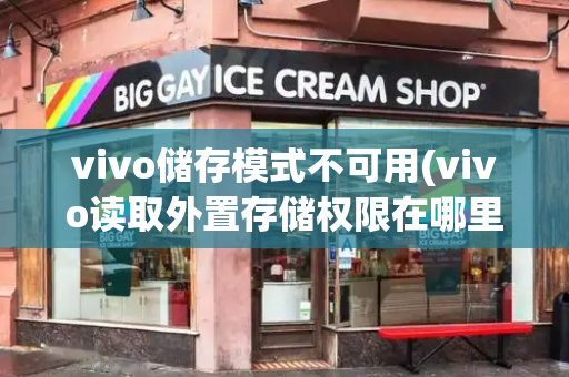 vivo储存模式不可用(vivo读取外置存储权限在哪里打开)