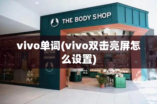 vivo单词(vivo双击亮屏怎么设置)-第1张图片-星选测评