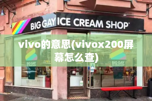 vivo的意思(vivox200屏幕怎么查)