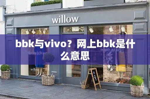 bbk与vivo？网上bbk是什么意思