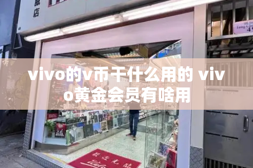 vivo的v币干什么用的 vivo黄金会员有啥用-第1张图片-星选测评