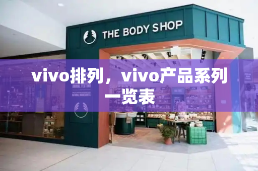 vivo排列，vivo产品系列一览表-第1张图片-星选测评