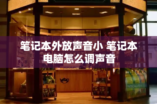 笔记本外放声音小 笔记本电脑怎么调声音