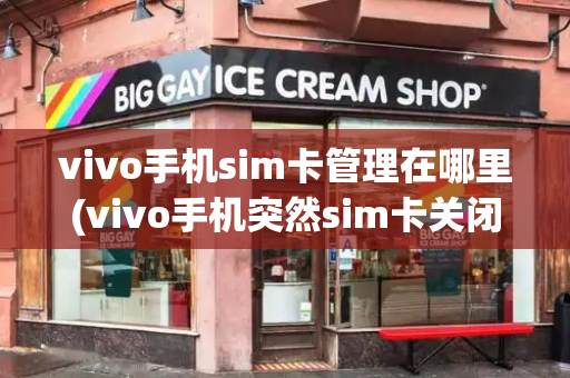 vivo手机sim卡管理在哪里(vivo手机突然sim卡关闭)