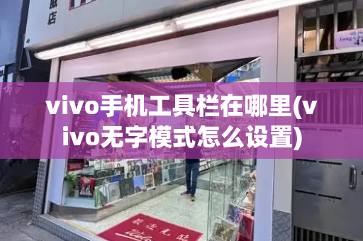 vivo手机工具栏在哪里(vivo无字模式怎么设置)-第1张图片-星选测评