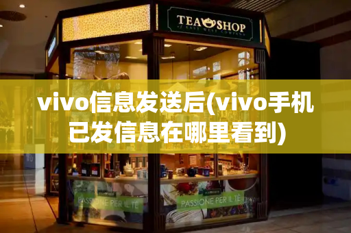 vivo信息发送后(vivo手机已发信息在哪里看到)-第1张图片-星选测评