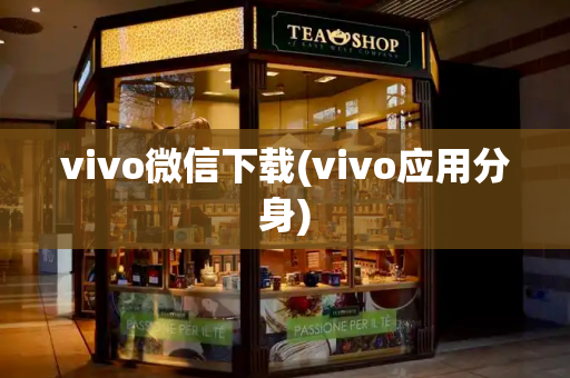 vivo微信下载(vivo应用分身)-第1张图片-星选测评