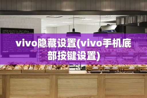 vivo隐藏设置(vivo手机底部按键设置)-第1张图片-星选测评