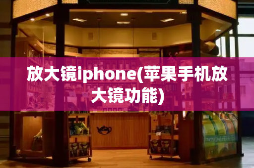 放大镜iphone(苹果手机放大镜功能)-第1张图片-星选测评