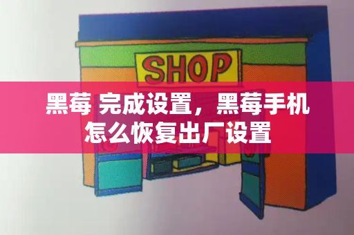 黑莓 完成设置，黑莓手机怎么恢复出厂设置-第1张图片-星选测评