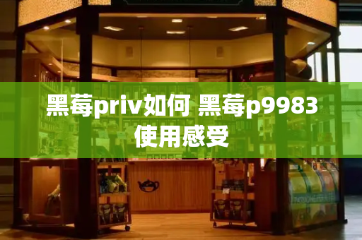 黑莓priv如何 黑莓p9983使用感受